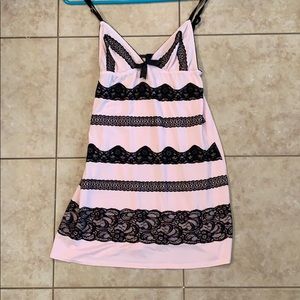 Victoria’s Secret lace detail dress blush/black